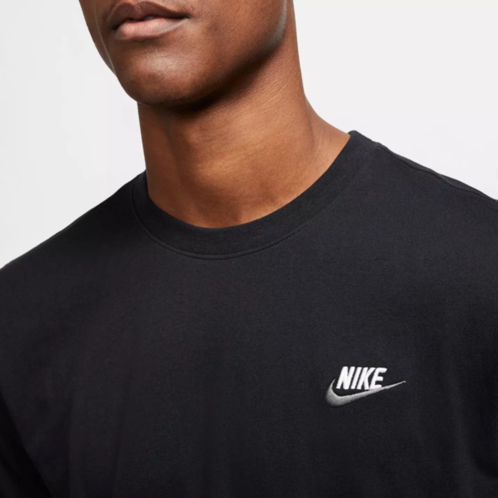 Nike Black Short Sleeve Tee Classic Crew Neck